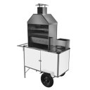 Ver imagem 1 de Carrinho de Churrasco Luxo com Rodas Pneumática Branco Bl04p Cefaz