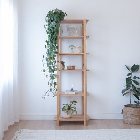 Estante Laguna 6 Prateleiras 60cm Amêndoa