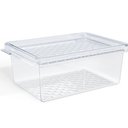 Ver imagem 1 de Organizador de Geladeira com Tampa 660ml Cozinha Multiuso Frutas Pequeno Transparente Uz