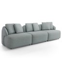 Ver imagem 5 de Sofá 3 Lugares para Sala de Estar Living 228cm Arlo F04 Linho Cinza - Lyam Decor
