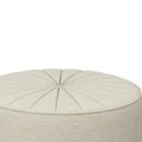 Ver imagem 3 de Puff Euphoria Redondo Confortável 73x73cm Linho Bege Design Moderno Decorativo Luxo Larbelle Móveis
