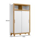 Ver imagem 4 de Guarda-roupa de Bebê Flora 2 Portas 2 Gavetas Branco Acetinado - Qmovi