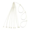 Ver imagem 1 de Abraçadeira Plástica - Nylon Branca Emb. 100 Peças, Opção: Branco(a), Tamanho: 100,0 X 2,5mm