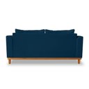 Ver imagem 5 de Sofá Viena 03 Lugares Com Base de Madeira Linho Azul - Madeira Prima Deccor