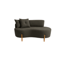 Ver imagem 2 de Kit 02 Sofá Orgânico 2lugares C/2almofadas Curvo Sala Recepção Boucle Cinza Escuro -montanaris Decor