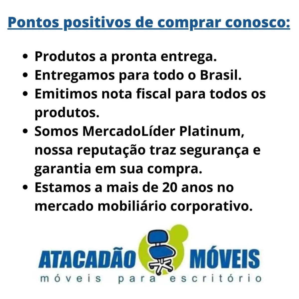 Mesa de Reunião Escritório 2.40x90 com Painel Tv Linha 40 Mm Atacadao Dos Móveis - 8