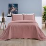 Colcha Bouti Lisa Padrão 3 Peças - Dupla Face - Rose - 3