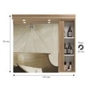 Ver imagem 2 de Armário Espelheira de Banheiro 100cm com Led 01 Porta Ref 1000 Cewal - Arenito/portoro