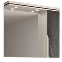 Ver imagem 3 de Armário Espelheira de Banheiro 100cm com Led 01 Porta Ref 1000 Cewal - Arenito/portoro