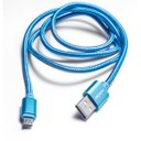 Ver imagem 4 de Cabo Usb A-macho Micro Usb 2.0 - 1 Metro Hayom - Cb1117 Azul