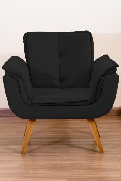 Poltrona Decorativa Opala - Preto - 2