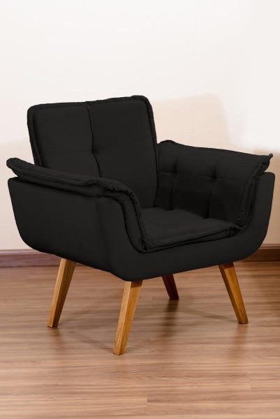 Poltrona Decorativa Opala - Preto - 1
