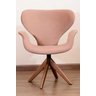 Poltrona Decorativa Mix Pé Giratório de Madeira:rosa - 1