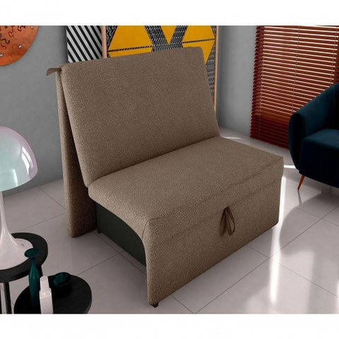 Sofá Cama Dominion 2 Lugares Reclinável 113cm Marrom