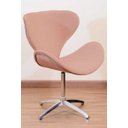 Ver imagem 2 de Poltrona Decorativa Swan Pé Giratório de Alumínio:rosa