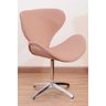 Poltrona Decorativa Swan Pé Giratório de Alumínio:rosa - 2