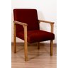 Poltrona Decorativa Luna Braço de Madeira:vinho - 1