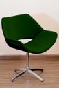 Ver imagem 1 de Poltrona Decorativa Vazada Pé Giratório de Alumínio:verde