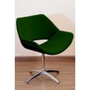 Ver imagem 1 de Poltrona Decorativa Vazada Pé Giratório de Alumínio:verde