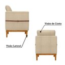 Ver imagem 5 de Poltrona Decorativa Estofada com Pés em Madeira Maciça Estelí Espresso Móveis