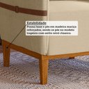 Ver imagem 7 de Poltrona Decorativa Estofada com Pés em Madeira Maciça Estelí Yescasa