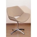 Ver imagem 1 de Poltrona Decorativa Vazada Pé Giratório de Alumínio:bege