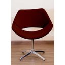 Ver imagem 2 de Poltrona Decorativa Vazada Pé Giratório de Alumínio:vinho