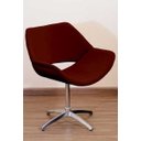 Ver imagem 1 de Poltrona Decorativa Vazada Pé Giratório de Alumínio:vinho