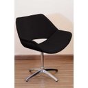 Ver imagem 1 de Poltrona Decorativa Vazada Pé Giratório de Alumínio:preto