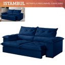 Ver imagem 6 de Sofá Retrátil e Reclinável Istambul Caixa Zero 2,40m Pillow de 15cm - Movenzo Estofados