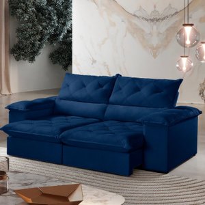 Sofá Retrátil e Reclinável Istambul Caixa Zero 2,40m Pillow de 15cm - Movenzo Estofados