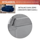 Ver imagem 5 de Sofá Retrátil e Reclinável Istambul Caixa Zero 2,40m Pillow de 15cm - Movenzo Estofados