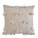 Ver imagem 1 de CAPA DE ALMOFADA EM SUEDE CREME COM FRANJAS Almofadas Estilo