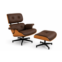 Ver imagem 1 de Poltrona Charles Eames com Puff - Couro Café 285 - Freijó