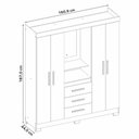 Ver imagem 7 de Guarda-roupa 4 Portas Huntano Rosa - Moveisaqui