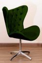 Ver imagem 2 de Poltrona Decorativa Egg Pé Giratório de Alumínio Capitonê:verde