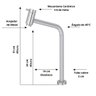 Torneira Link para Banheiros, Lavabos e Cozinhas, 100% em Metal Alta Abertura em 1/4 de Volta - 2