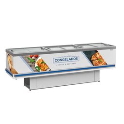 Ilha Vidro Reto Gesv290r Gelopar Ilha 2,89m Vidro Reto Branca Adesivada 220v - 1