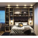 Ver imagem 2 de Guarda Roupa Modulado Casal 7 Portas 2 Gavetas com Armario Ponte 147cm Master Luciane Móveis