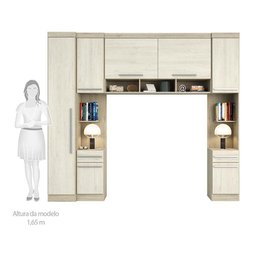 Guarda Roupa Modulado Casal 7 Portas 2 Gavetas com Armario Ponte 147cm Master Luciane Móveis - 5