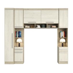 Guarda Roupa Modulado Casal 7 Portas 2 Gavetas com Armario Ponte 147cm Master Luciane Móveis - 3