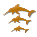 Ver imagem 1 de Quadro Peixes Golfinho Madeira Maciça Decorativo Envernizado