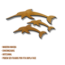 Ver imagem 3 de Quadro Peixes Golfinho Madeira Maciça Decorativo Envernizado