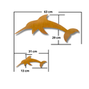 Ver imagem 2 de Quadro Peixes Golfinho Madeira Maciça Decorativo Envernizado