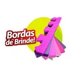 KIT 8 Tatame Tapete Eva rosa Bebe Infantil 50X50x1cm MENINAS - 4