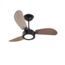 Ver imagem 1 de Ventilador de Teto Light LED New Light LED Preto (Led 12W) 6000K 3 Pás MDF Preto/Tabaco - 110V - Tab
