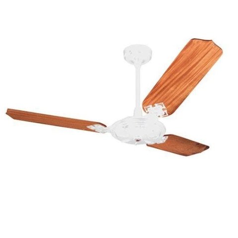 Ventilador de Teto Economiq New Delta Max Branco/Preto 3 Pás MDF Mogno - 220V - Branco