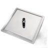 Ducha de Inox Quadrada 30x30 Cm de Parede Cromada Braço Quadrado Pex - 2