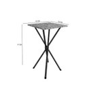 Ver imagem 3 de Mesa Quadrada 70cm para Sala de Jantar Tampo Granito Leia Preto/Ocre
