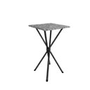 Ver imagem 2 de Mesa Quadrada 70cm para Sala de Jantar Tampo Granito Leia Preto/Ocre